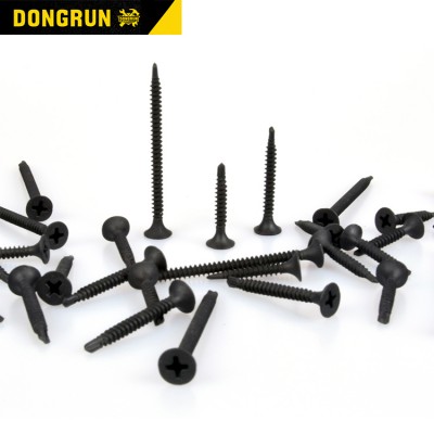 Black dry wall screw stainless steel  machining chipboard drywall screw